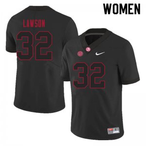 NCAA Women's Alabama Crimson Tide #32 Deontae Lawson Stitched College 2021 Nike Authentic Black Football Jersey UR17T58HO